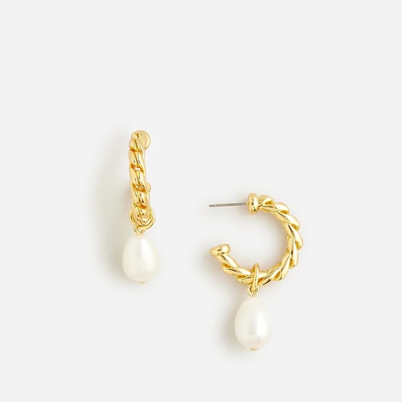 J. Crew Jewelry - NWT J. Crew Textured Freshwater Pearl Drop Earrings
